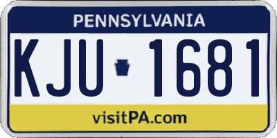 PA license plate KJU1681