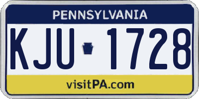 PA license plate KJU1728