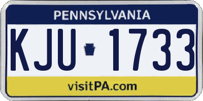 PA license plate KJU1733