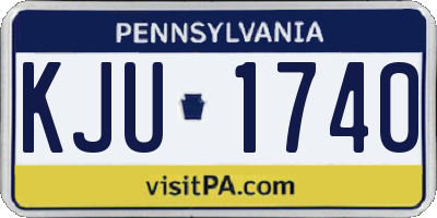 PA license plate KJU1740