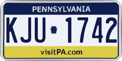 PA license plate KJU1742