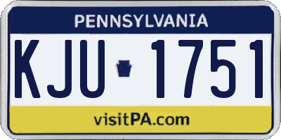 PA license plate KJU1751