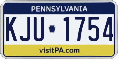 PA license plate KJU1754