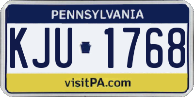 PA license plate KJU1768