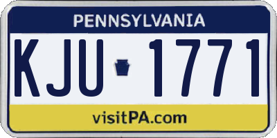 PA license plate KJU1771