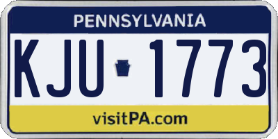 PA license plate KJU1773