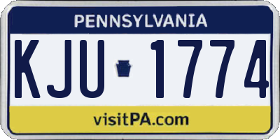 PA license plate KJU1774