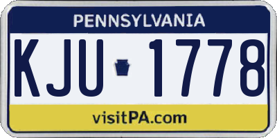 PA license plate KJU1778