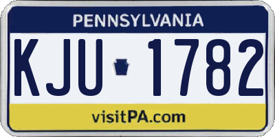 PA license plate KJU1782