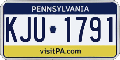 PA license plate KJU1791
