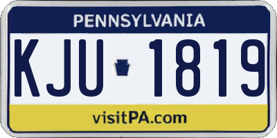 PA license plate KJU1819