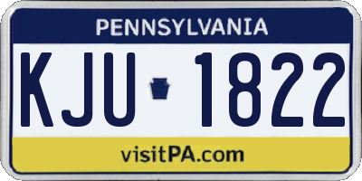 PA license plate KJU1822