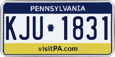 PA license plate KJU1831