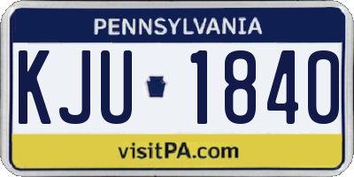 PA license plate KJU1840