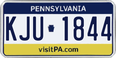PA license plate KJU1844