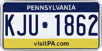 PA license plate KJU1862