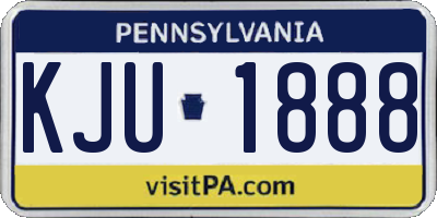 PA license plate KJU1888
