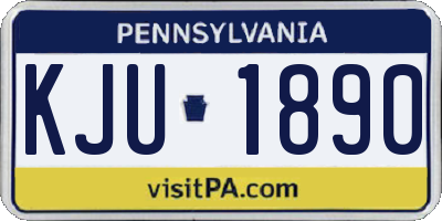 PA license plate KJU1890