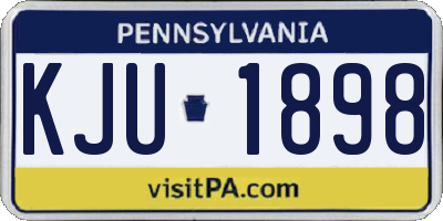 PA license plate KJU1898