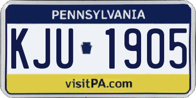PA license plate KJU1905