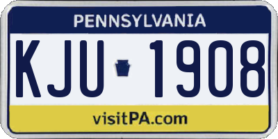 PA license plate KJU1908