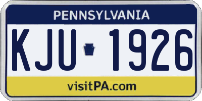 PA license plate KJU1926
