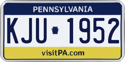 PA license plate KJU1952