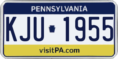 PA license plate KJU1955