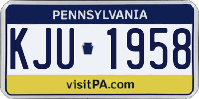 PA license plate KJU1958