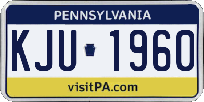 PA license plate KJU1960