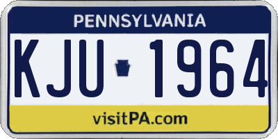 PA license plate KJU1964