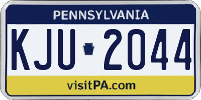 PA license plate KJU2044