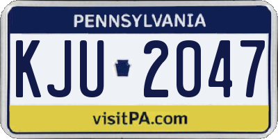 PA license plate KJU2047