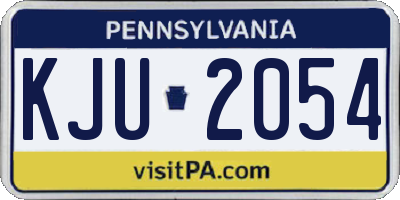 PA license plate KJU2054
