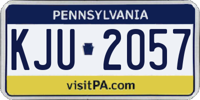 PA license plate KJU2057