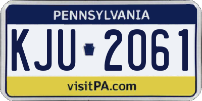 PA license plate KJU2061
