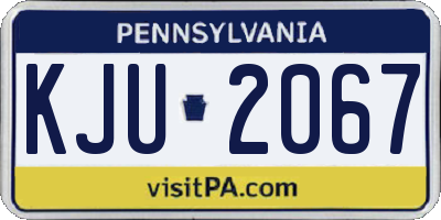 PA license plate KJU2067