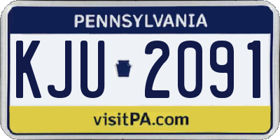 PA license plate KJU2091