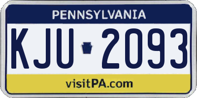 PA license plate KJU2093