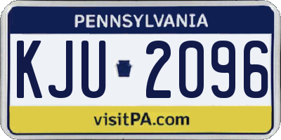 PA license plate KJU2096