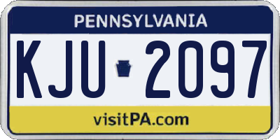 PA license plate KJU2097