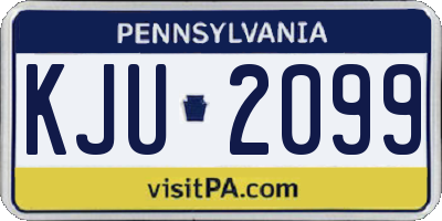 PA license plate KJU2099