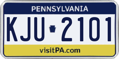 PA license plate KJU2101