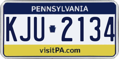 PA license plate KJU2134