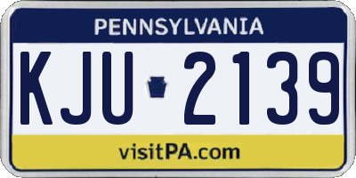 PA license plate KJU2139