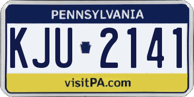 PA license plate KJU2141