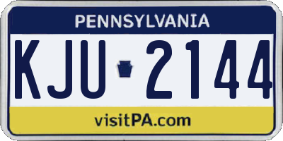 PA license plate KJU2144