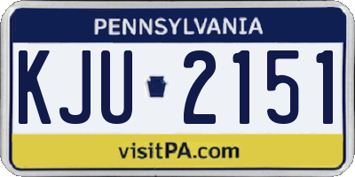 PA license plate KJU2151