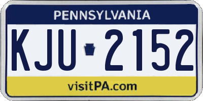 PA license plate KJU2152