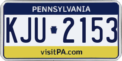 PA license plate KJU2153